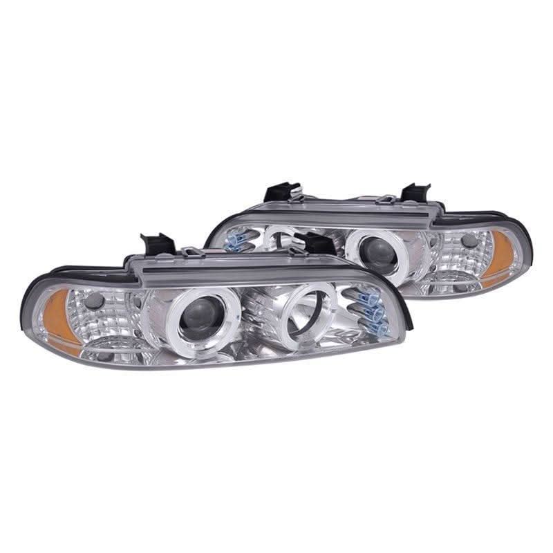 Spec-D Projector Headlights BMW 525i 528i 530i 535i 540i E39 (96-03) LED Halo - Black or Chrome