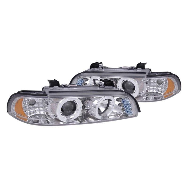 Spec-D Projector Headlights BMW 525i 528i 530i 535i 540i E39 (96-03) LED Halo - Black or Chrome