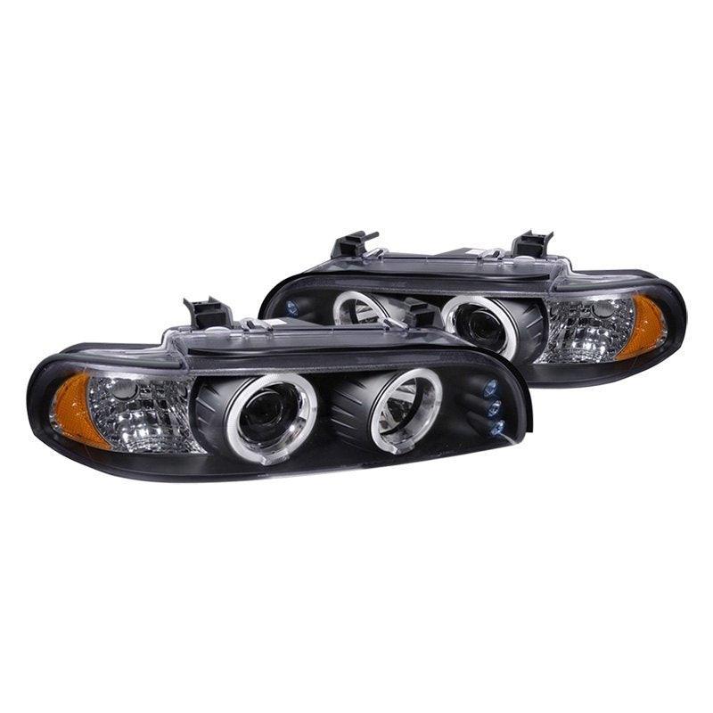 Spec-D Projector Headlights BMW 525i 528i 530i 535i 540i E39 (96-03) LED Halo - Black or Chrome