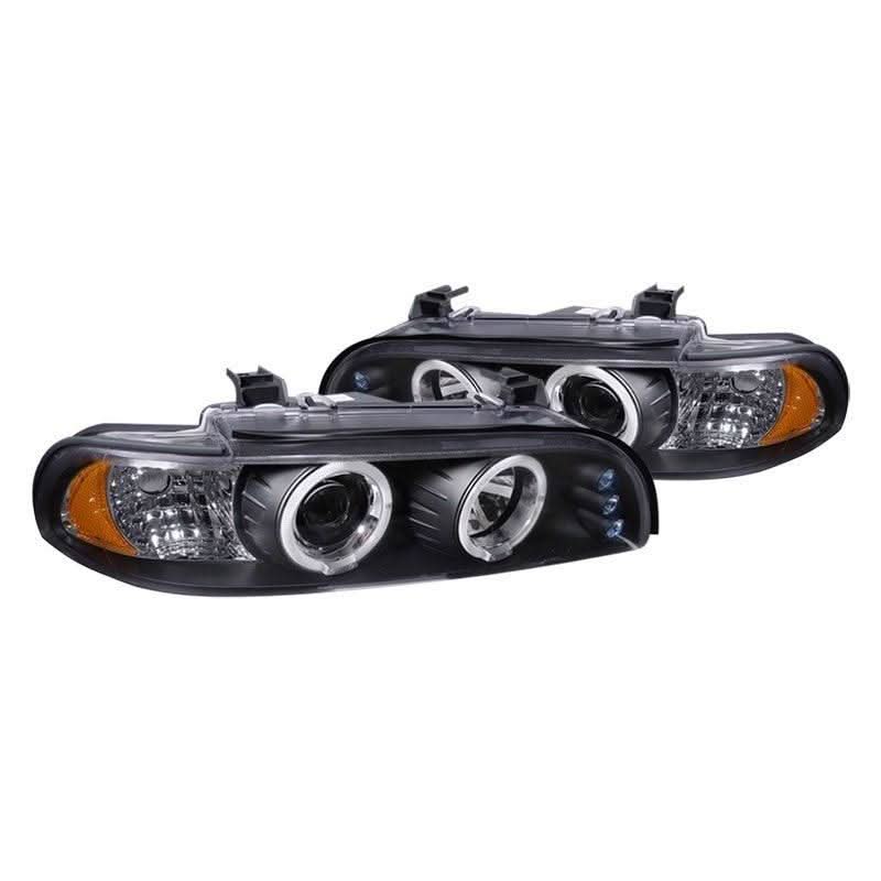 Spec-D Projector Headlights BMW 525i 528i 530i 535i 540i E39 (96-03) LED Halo - Black or Chrome