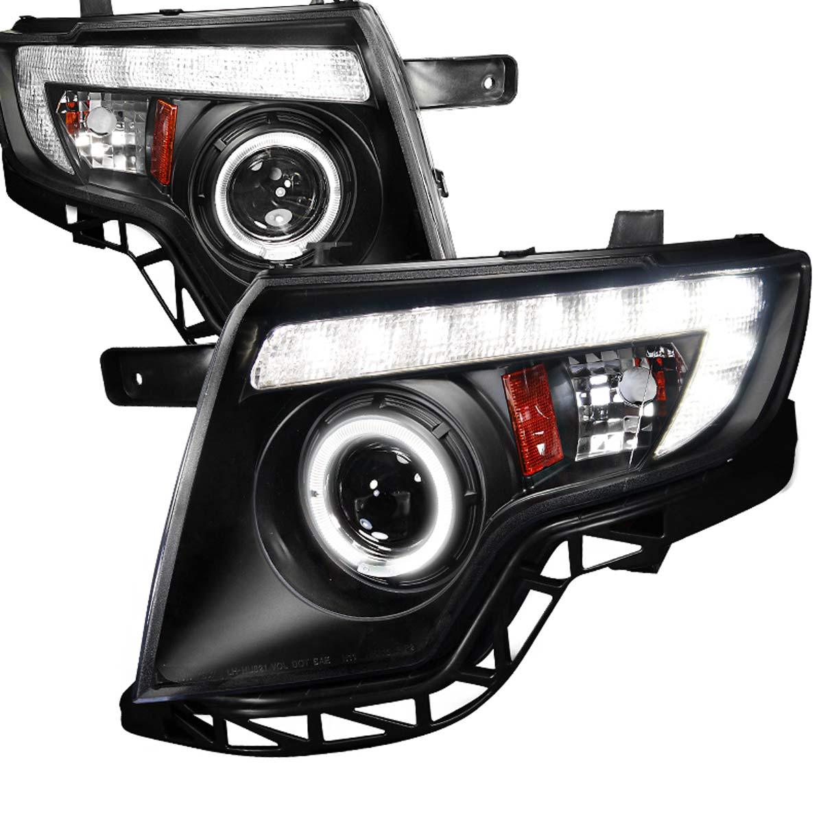 Spec-D Projector Headlights Ford Edge (07-10) Halo w/ LED Bar - Black or Chrome
