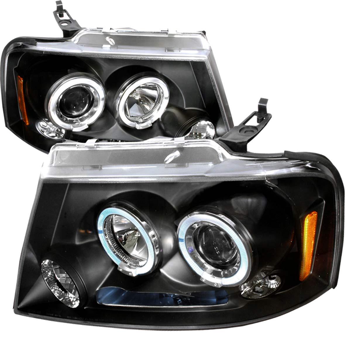 Spec-D Projector Headlights Ford F150 (04-08) Mark LT (06-08) Halo Black / Smoked / Chrome