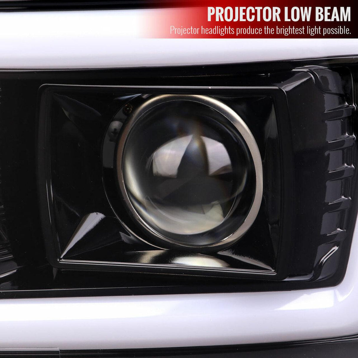 Spec-D Projector Headlights Ford F250 F350 F450 (08-09-10) Switch Back Sequential LED C-Bar - Black / Smoke / Chrome