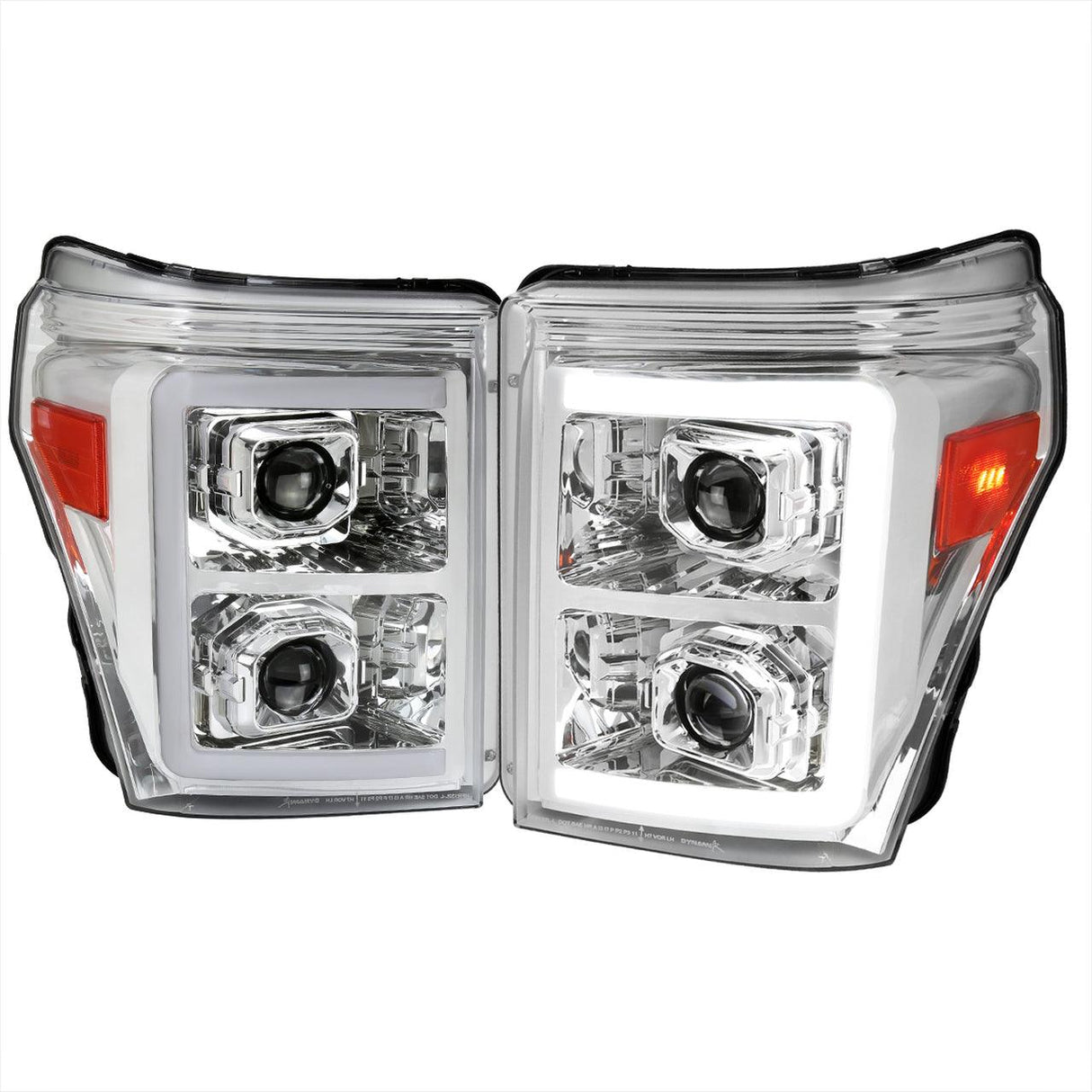 Spec-D Projector Headlights Ford F250 F350 F450 F550 (11-16) Switchback Sequential - Black / Tinted / Clear