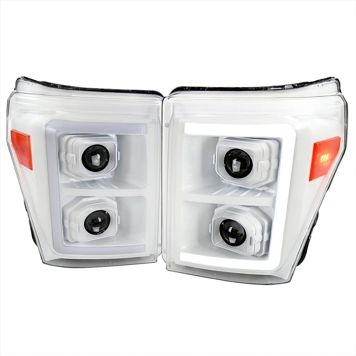Spec-D Projector Headlights Ford F250 F350 F450 F550 (11-16) Switchback Sequential - Black / Tinted / Clear