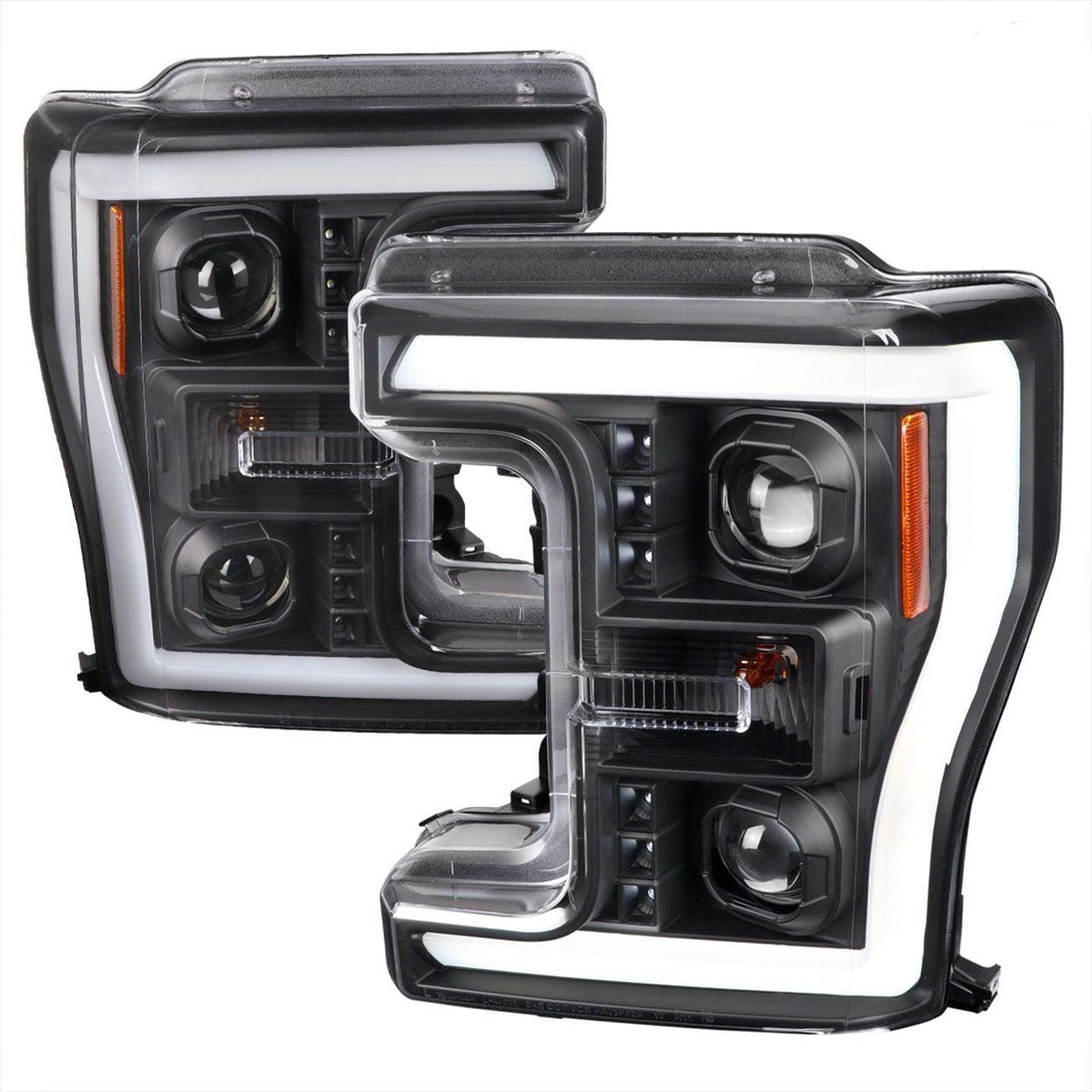 Spec-D Projector Headlights Ford F250 F350 F450 (17-18-19) Switchback LED C-Bar