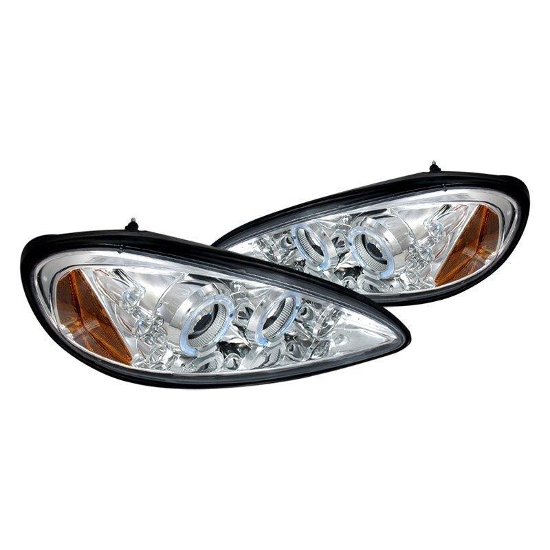 Spec-D Projector Headlights Pontiac Grand Am (99-05) Halo LED - Black or Chrome