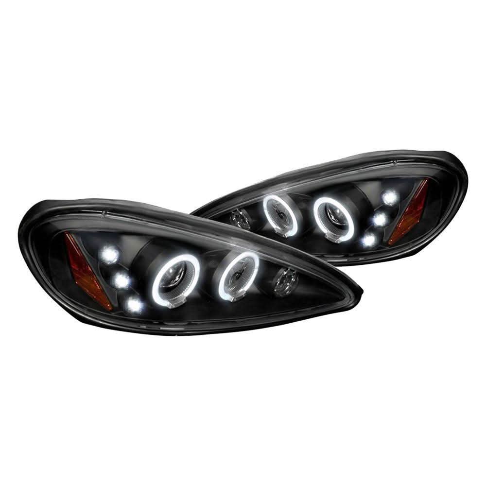 Spec-D Projector Headlights Pontiac Grand Am (99-05) Halo LED - Black or Chrome