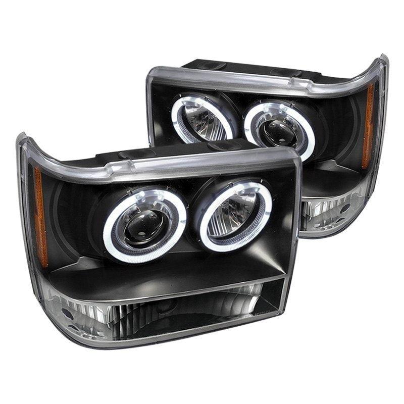 Spec-D Projector Headlights Jeep Grand Cherokee (92-96) LED Halo - Black or Chrome