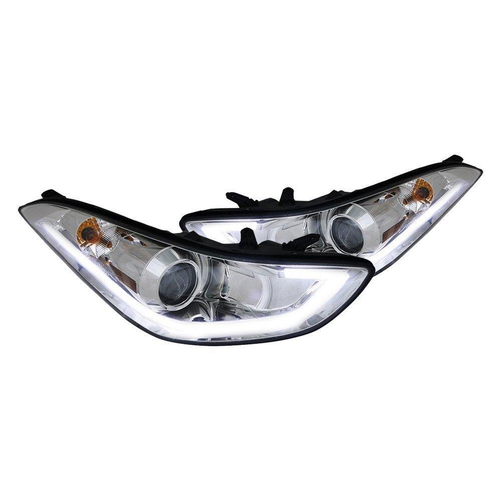 Spec-D Projector Headlights Hyundai Elantra (2011-2013) LED DRL - Black or Chrome