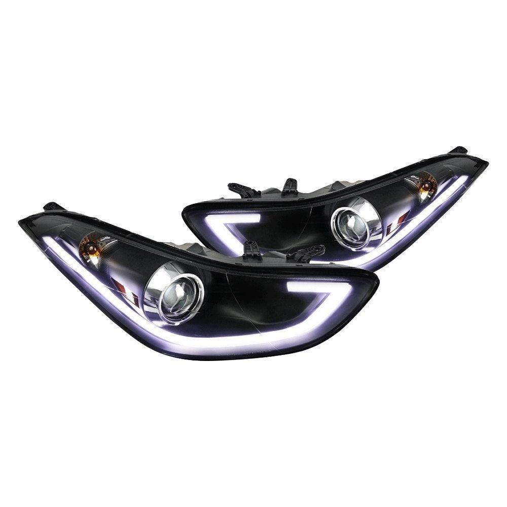 Spec-D Projector Headlights Hyundai Elantra (2011-2013) LED DRL - Black or Chrome