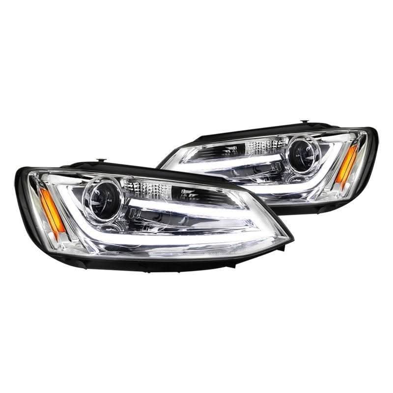Spec-D Projector Headlights VW Jetta MK6 (2011-2018) w/ LED DRL Black or Chrome