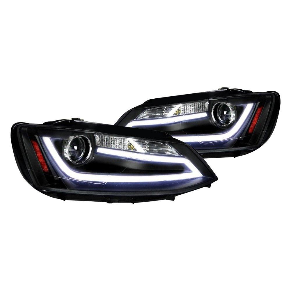 Spec-D Projector Headlights VW Jetta MK6 (2011-2018) w/ LED DRL Black or Chrome