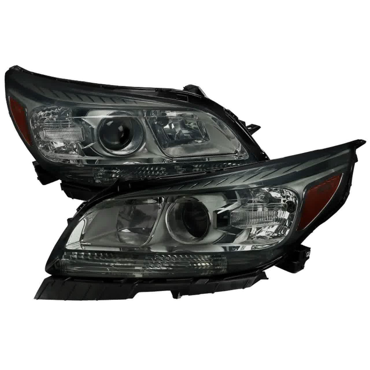 Spec-D OEM Replacement Headlights Chevy Malibu (2013-2014-2015) Black / Chrome