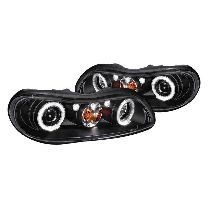 Spec-D Projector Headlights Chevy Malibu / Cutlass (1997-2003) Halo LED Black /Chrome