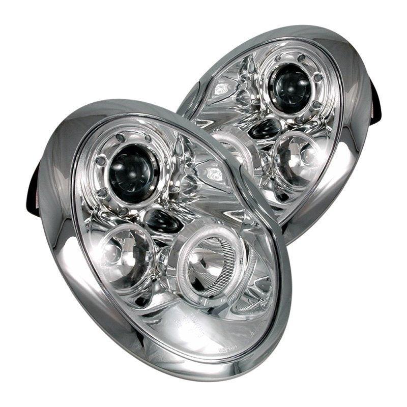 Spec-D Projector Headlights Mini Cooper (02-05) LED Halo - Black or Chrome