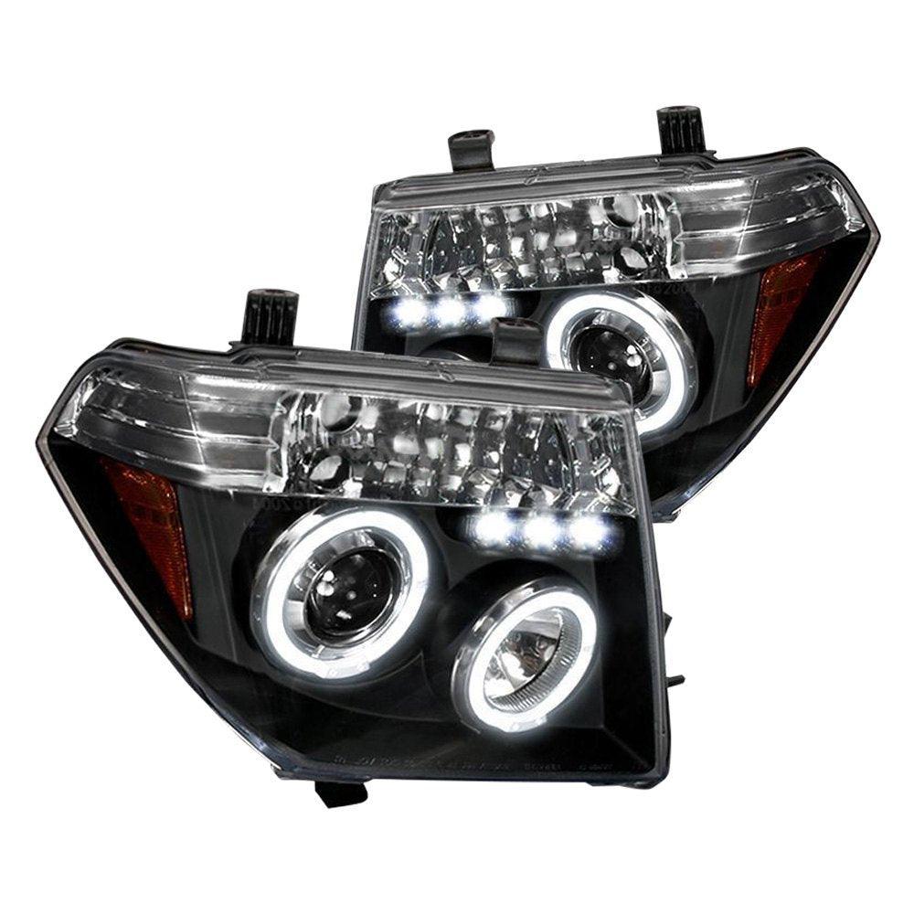 Spec-D Projector Headlights Nissan Frontier (05-08) Pathfinder (05-07) Dual LED Halo - Black or Chrome