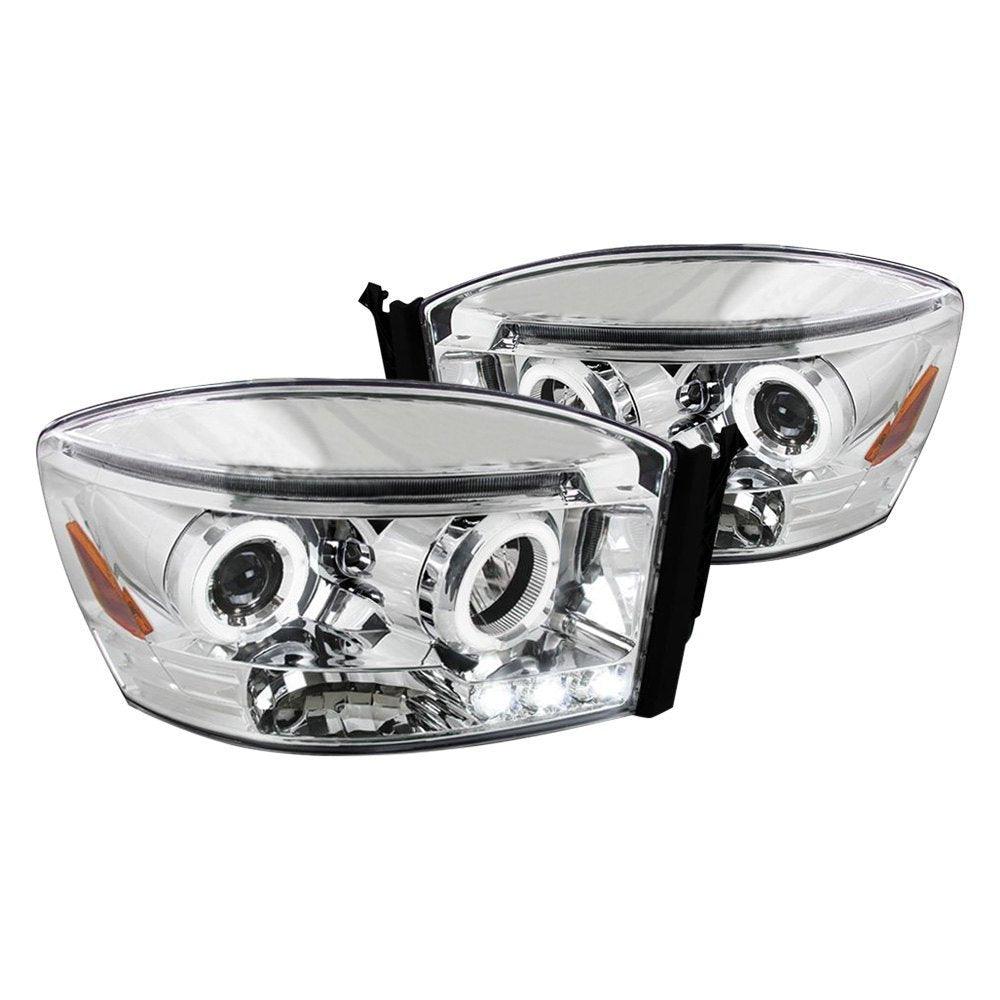 Spec-D Projector Headlights Dodge Ram 1500 (06-08) 2500/3500 (06-09) Halo Black or Chrome