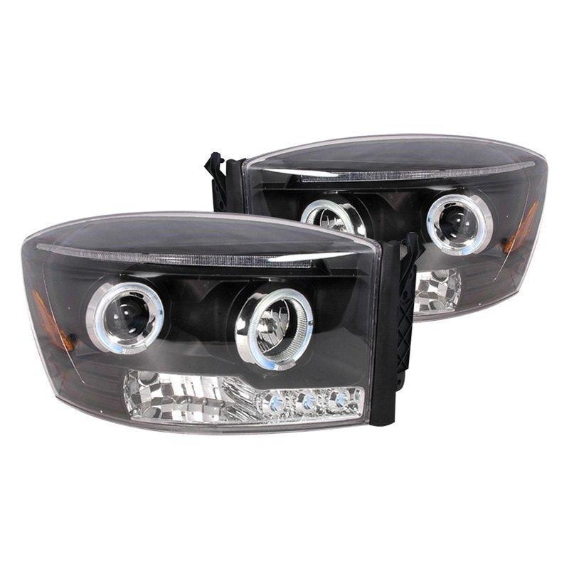 Spec-D Projector Headlights Dodge Ram 1500 (06-08) 2500/3500 (06-09) Halo Black or Chrome
