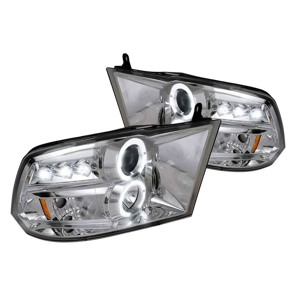 Spec-D Projector Headlights Dodge Ram (09-18) w/ Halo LED - Black or Chrome Housing
