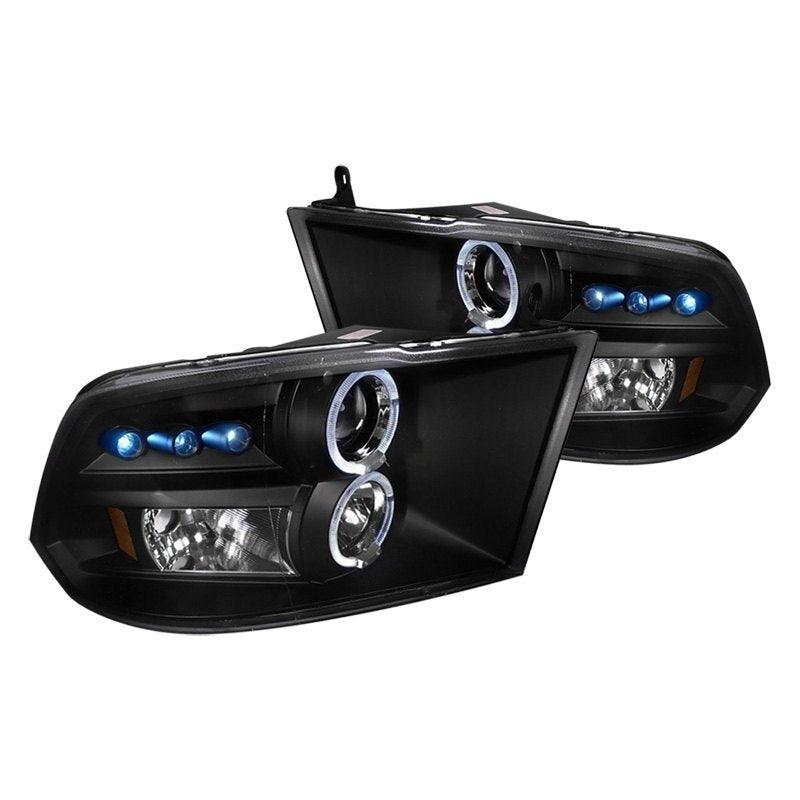 Spec-D Projector Headlights Dodge Ram (09-18) w/ Halo LED - Black or Chrome Housing