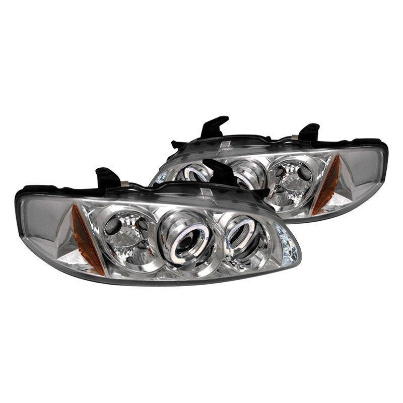 Spec-D Projector Headlights Nissan Sentra (00-03) Dual LED Halo - Black or Chrome