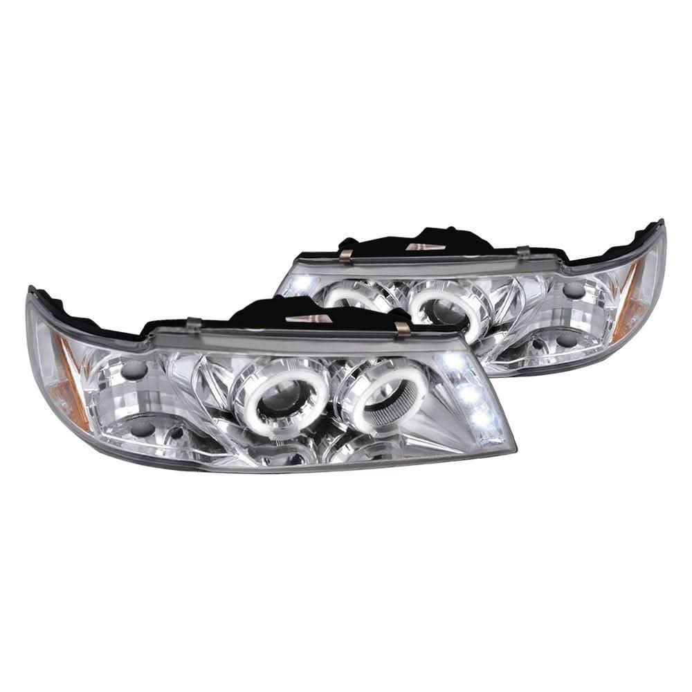 Spec-D Projector Headlights Nissan Sentra B14 / 200SX (95-99) Dual LED Halo - Black or Chrome
