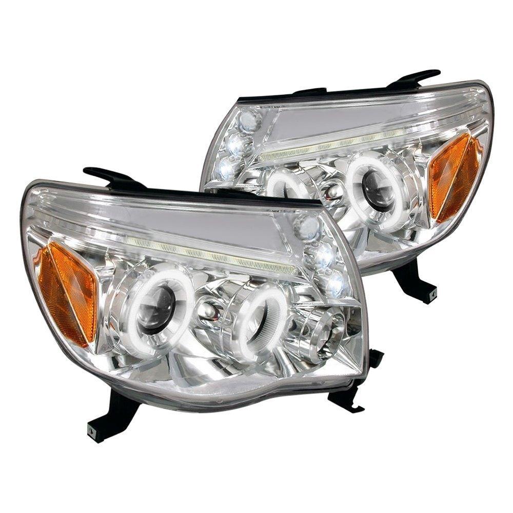 Spec-D Projector Headlights Toyota Tacoma (05-11) Dual LED Halo - Black or Chrome