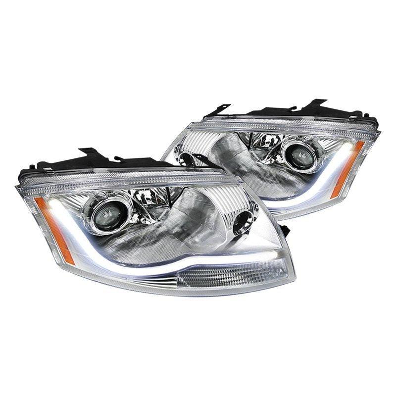Spec-D Projector Headlights Audi TT (99-06) LED Strip - Black / Smoke / Chrome