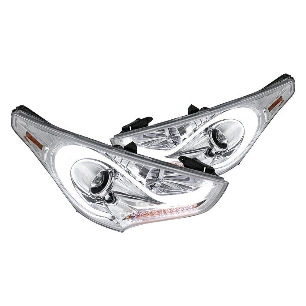 Spec-D Projector Headlights Hyundai Veloster (2012-2017) LED Sequential - Black or Chrome