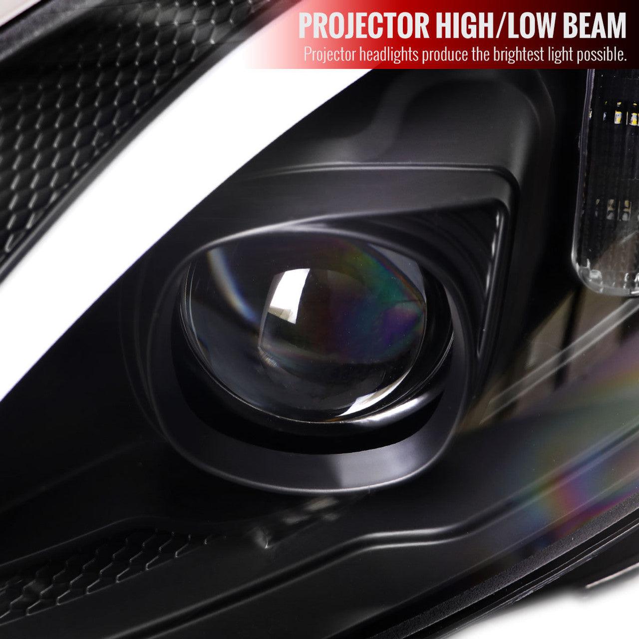 Mercedes C250 C300 C400 C450 Sedan W205 - Black / Chrome Projector Headlights LED DRL Bar (2015-2018) - K2 Industries