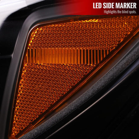 Mercedes C250 C300 C400 C450 Sedan W205 - Black / Chrome Projector Headlights LED DRL Bar (2015-2018) - K2 Industries