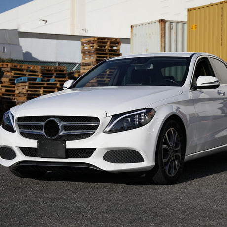 Mercedes C250 C300 C400 C450 Sedan W205 - Black / Chrome Projector Headlights LED DRL Bar (2015-2018) - K2 Industries