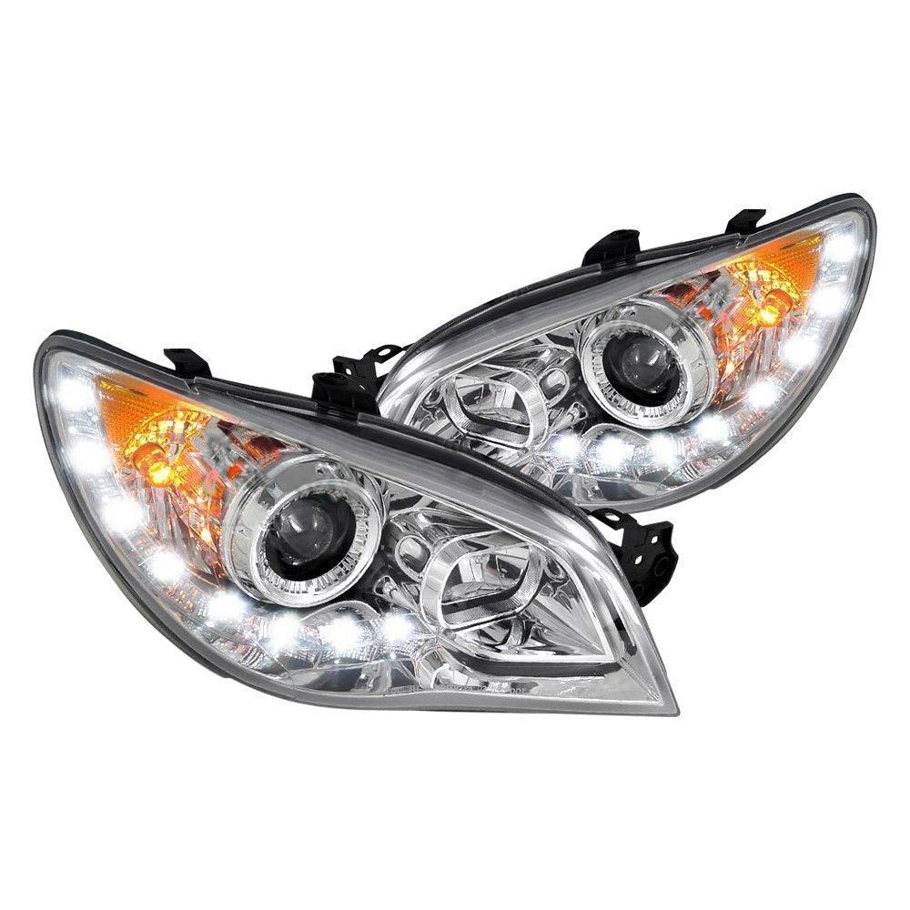 Spec-D Projector Headlights Subaru WRX & STi (06-07) w/ Dual LED Halo - Black or Chrome