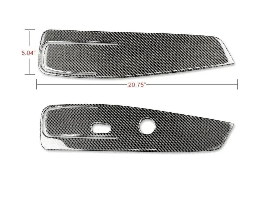 2pcs Carbon Fiber Seat Side Panel Overlay for Dodge Challenger 2015-2023