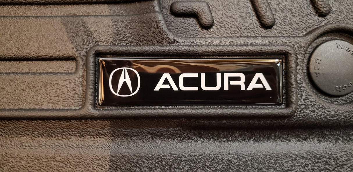 PAIR Domed Acura Emblem Inserts for Weathertech Floor Mats
