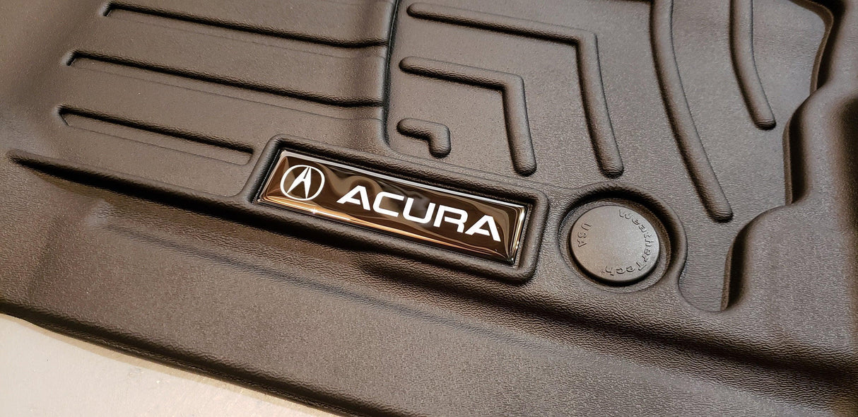 PAIR Domed Acura Emblem Inserts for Weathertech Floor Mats