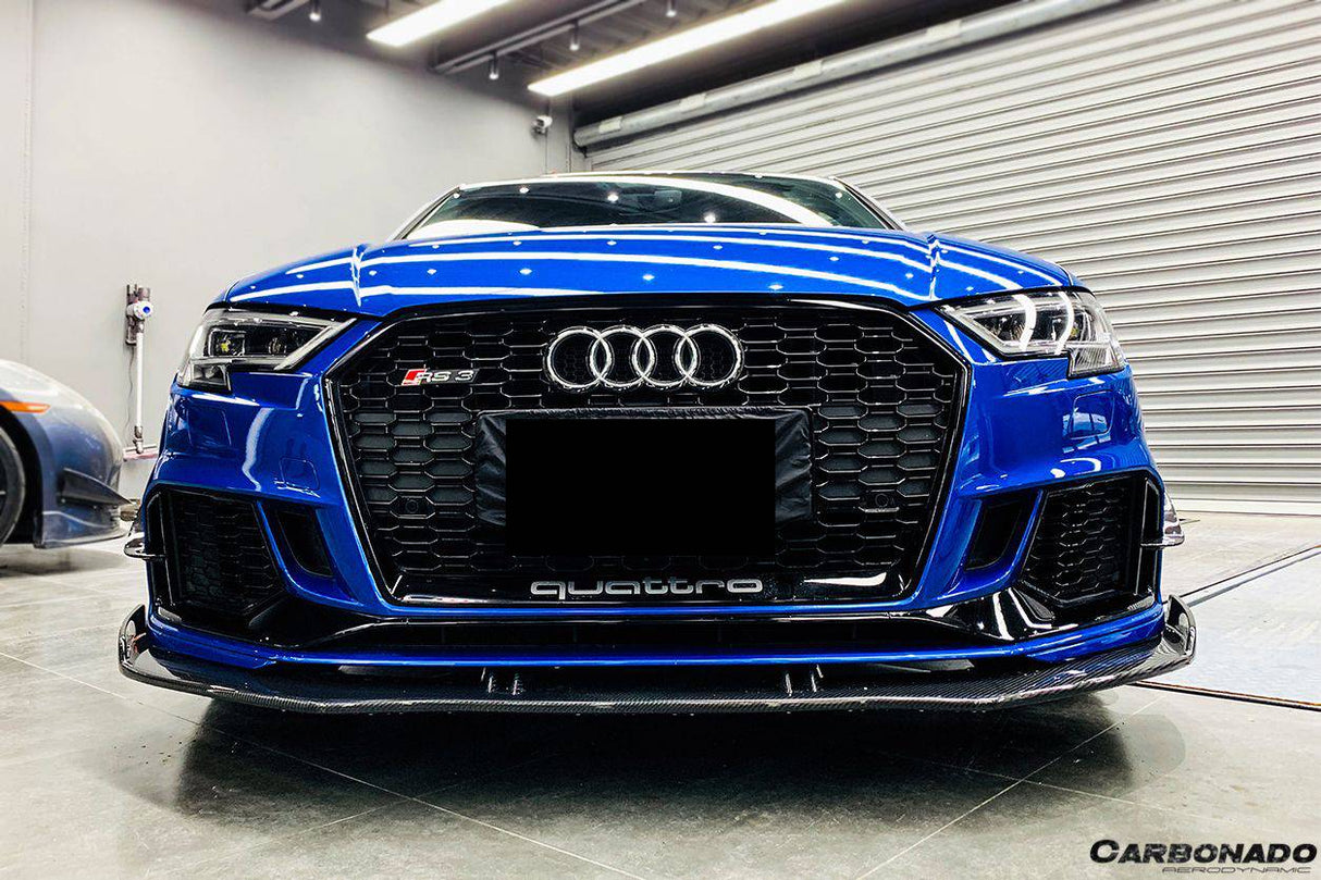 2018-2020 Audi RS3 8V.2 Sedan and Sportback BKSS Style Carbon Fiber Front Lip
