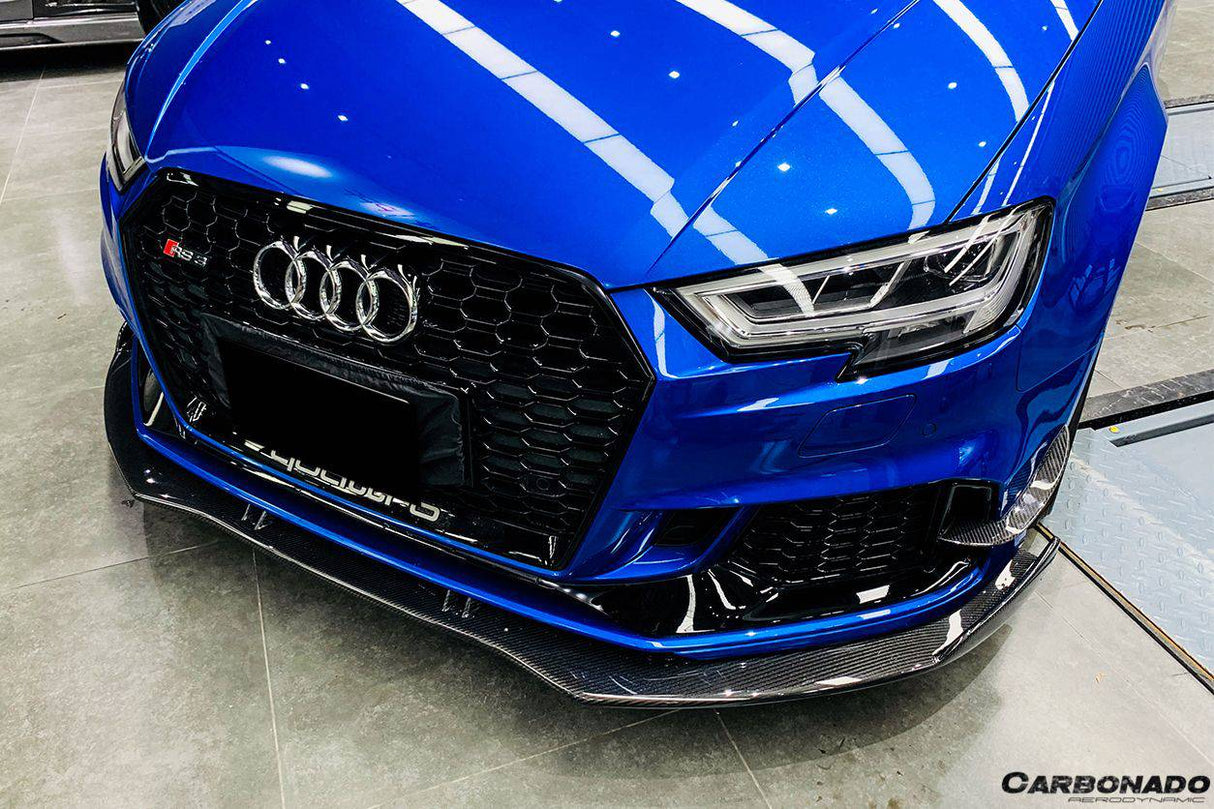 2018-2020 Audi RS3 8V.2 Sedan and Sportback BKSS Style Carbon Fiber Front Lip