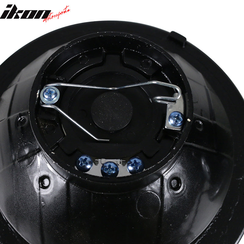 Universal 2PCS 5" Round Headlights Angel Eye Crystal Clear Red Halo