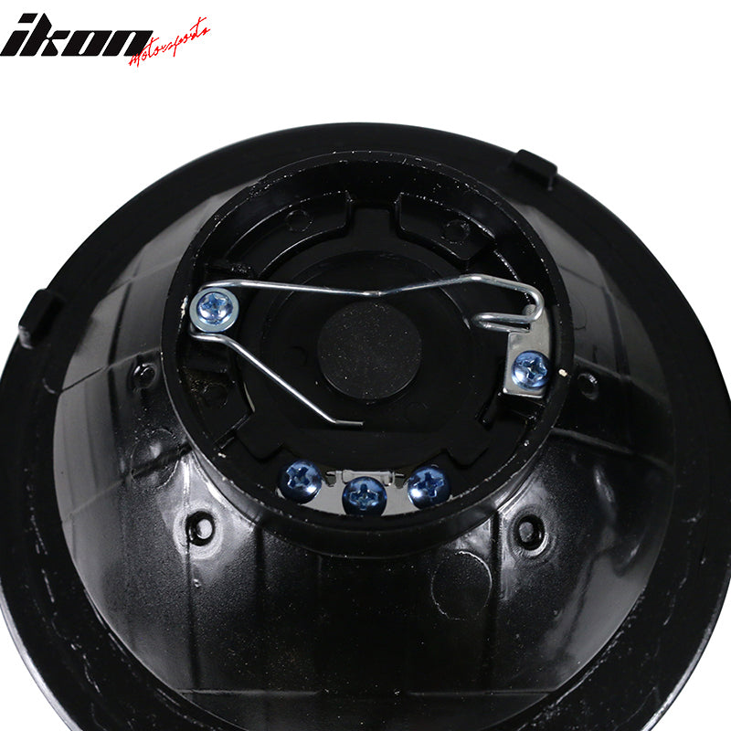 Universal 7In Round Chrome Half White Half Black RGB Halo Headlights