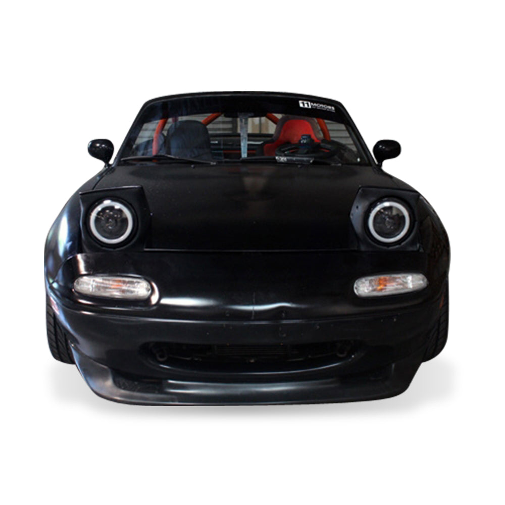 Universal 7'' Round Chrome With White CCFL Halo Headlight Conversion