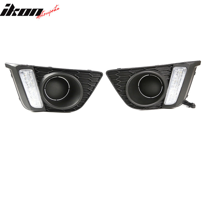 2015-2017 Honda Fit Clear Front Bumper LED DRL Fog Lights