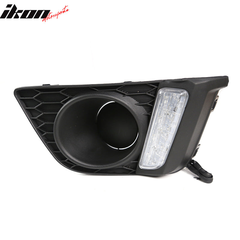 2015-2017 Honda Fit Clear Front Bumper LED DRL Fog Lights