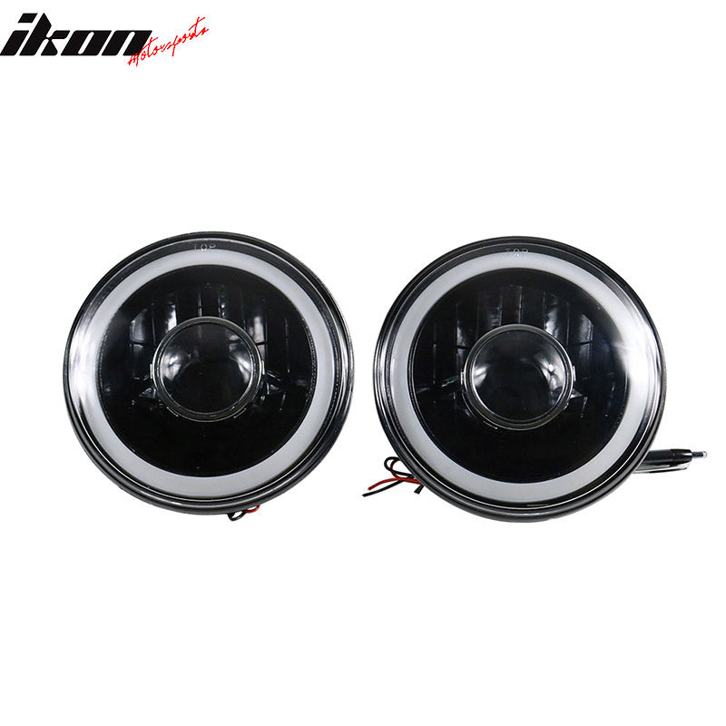 Universal 7" Round Black Chrome Headlight Conversion