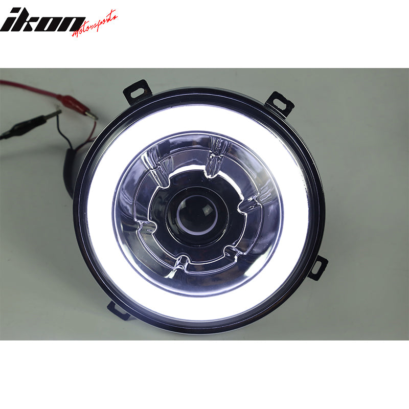1997-2016 Jeep Wrangler 7 in Halo Angel Eyes LED Projector Headlights