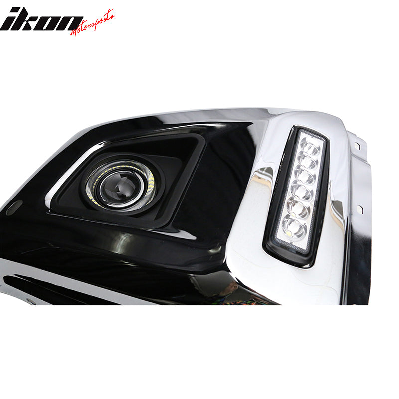 2014-2019 Toyota Tundra Chrome Halo Projector LED Bumper Fog Lights