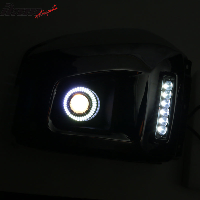 2014-2019 Toyota Tundra Chrome Halo Projector LED Bumper Fog Lights