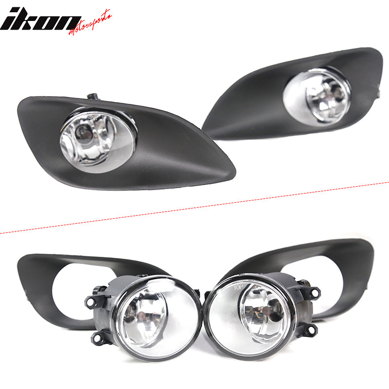 2006-2008 Toyota Yaris Sedan Front Bumper Clear Fog Lights Left Right
