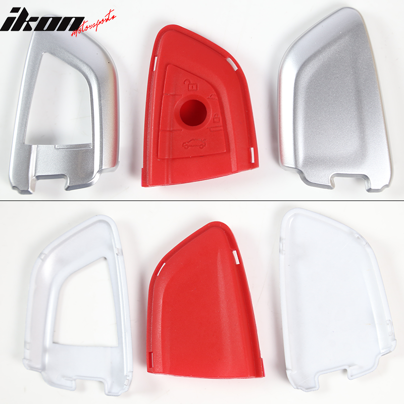 For BMW Blade 3 Car Remote Key Fob Shell Holder Case Cover Silver Red